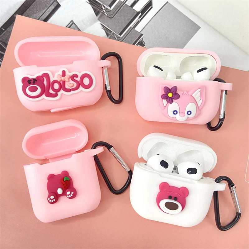 Disney Lotso LinaBell Earphone Cover For Apple AirPods 1 2 3 Generation Airpods Pro/Pro2 Wireless Bluetooth Headphone Soft Case