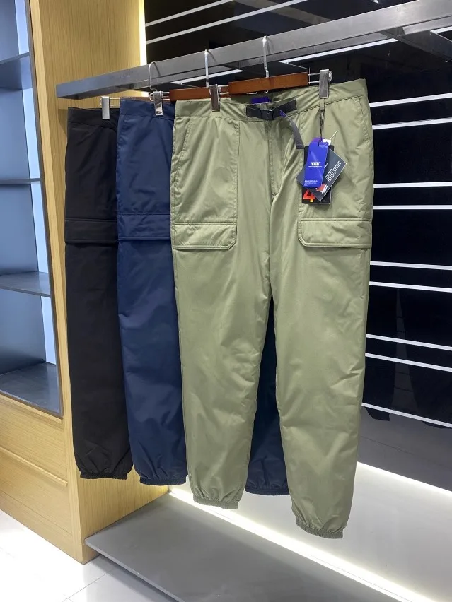 الدفء تعكس في الهواء الطلق الرجال أسفل السراويل 90 الأبيض Du أسفل الشتاء في الهواء الطلق طماق الشباب السراويل الطويلة غير رسمية ألياف البوليستر