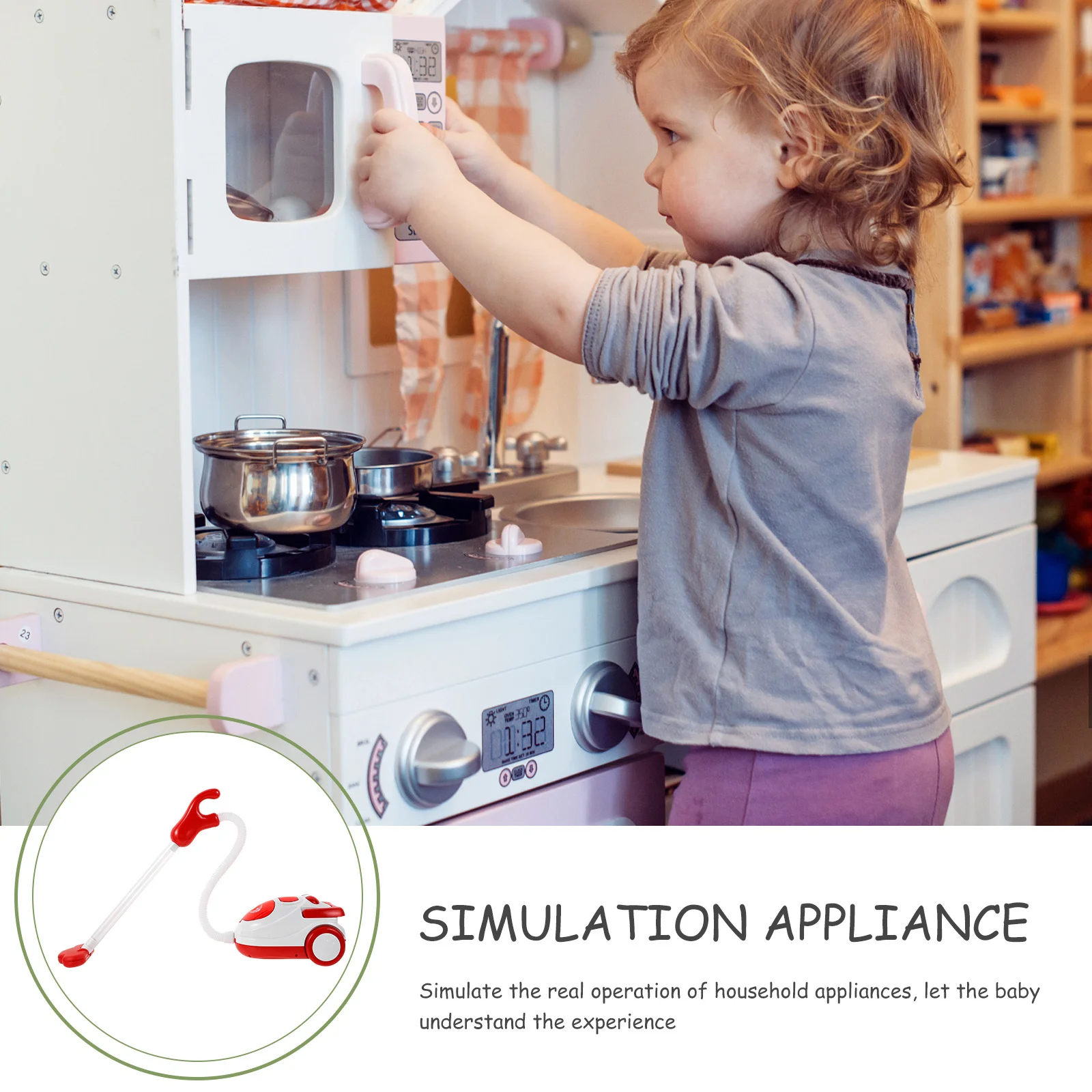 1 st Simulatie Stofzuiger Voor Kinderen Stofvanger Speelbal Pretend Schoonmaken Kinderen Speelhuis Spel Educatief