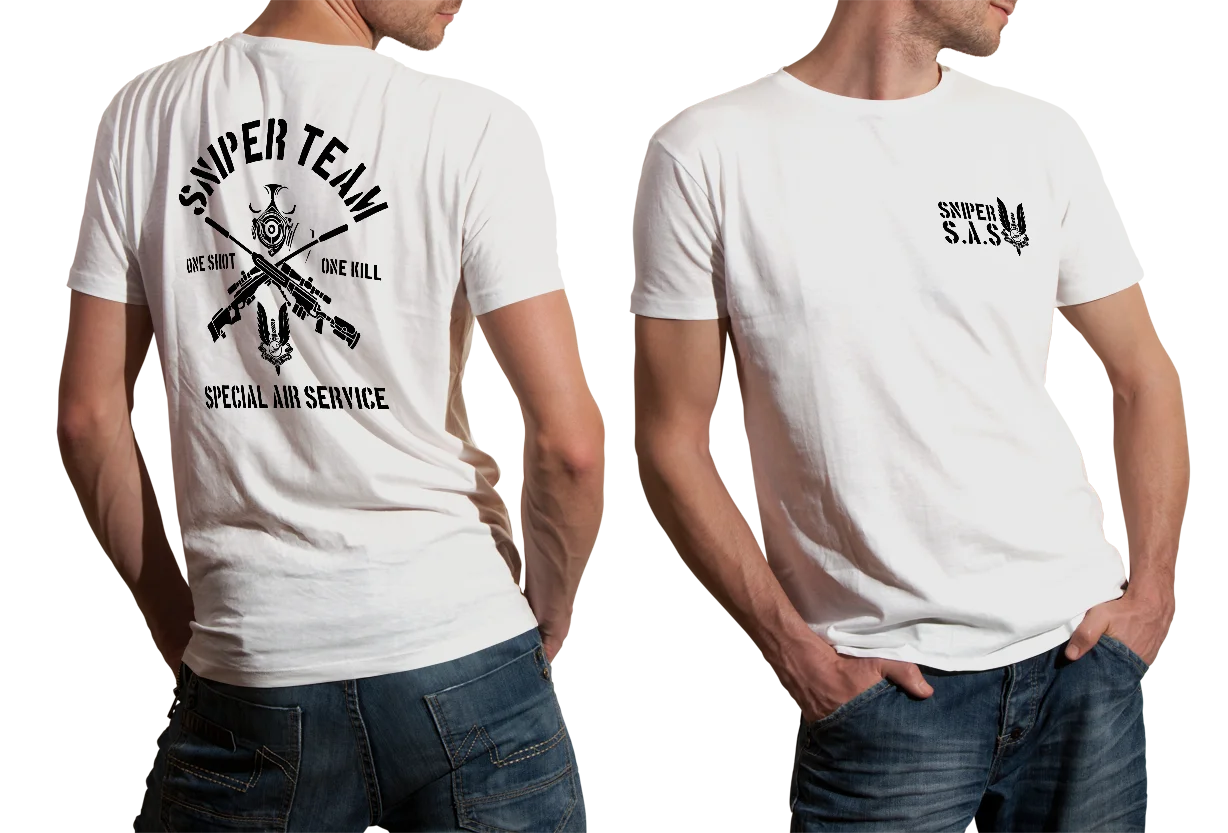 

United Kingdom British SAS Special Forces Sniper Team Men T-shirt Regular Short Sleeve Casual 100% Cotton O-Neck Shirts