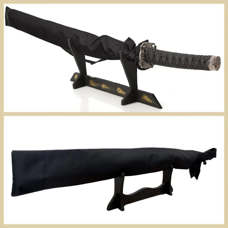 كاتانا السيف حزام الحافظة الحقيقية اليابانية كاتانا سيف ساموراي الظهر الأشرطة شيطان القاتل الخصر كم الأشرطة أنيمي تأثيري الدعامة #5