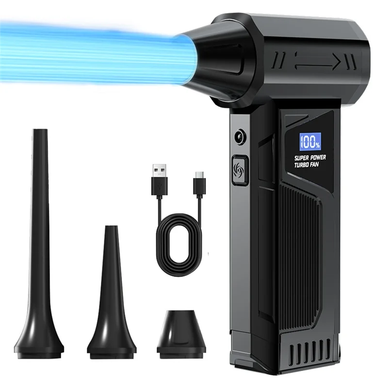 A01F-Blowing Cleaner Air Blower Vacuum Violent Fan Super Powerful Brushless Motor Turbo Jet Fan Strong Wind