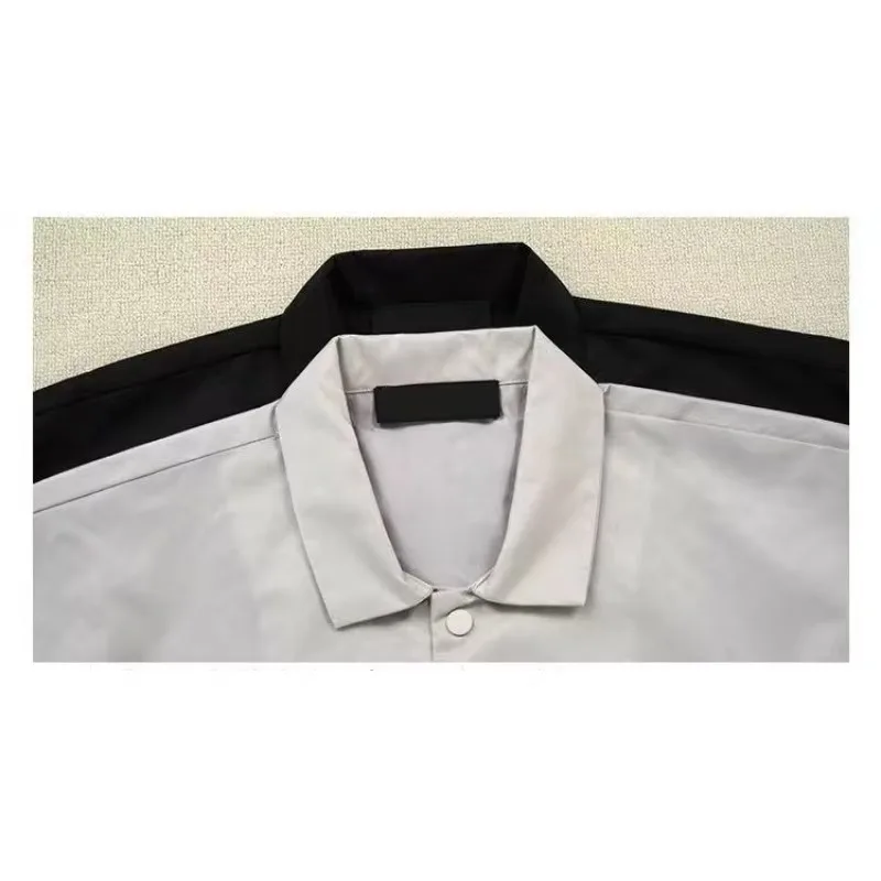 Season 8 Luxury Design Back Double Row Letter Nylon Jacket Classic Brand Double Line Men's Jacket High Street Couple Loose Coat