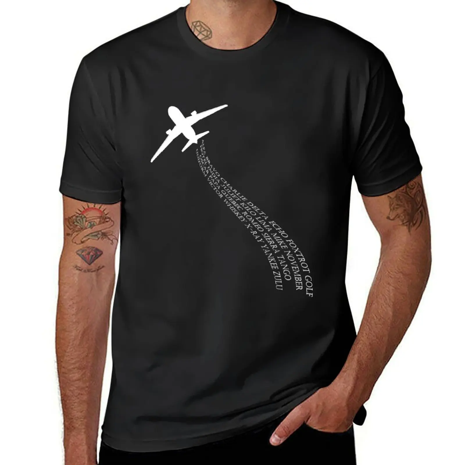 

Phonetic Alphabet Aviation T-Shirt Airplane Flight Pilot T-Shirt oversizeds summer top mens graphic t-shirts anime