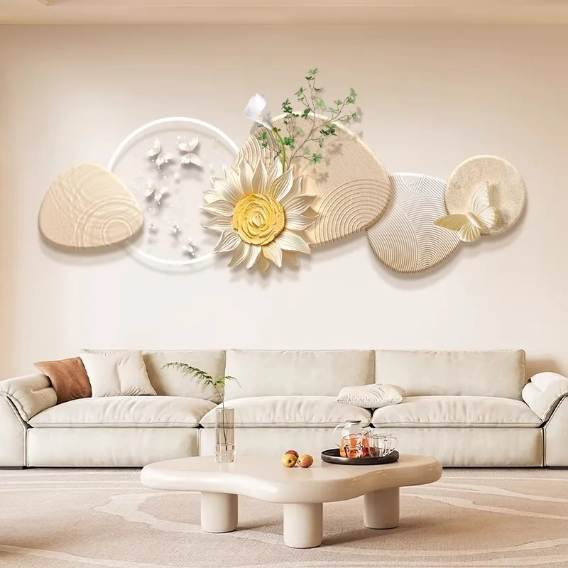 Pittura decorativa del soggiorno in stile crema, pittura da appendere alla parete del fondo del divano di fascia alta