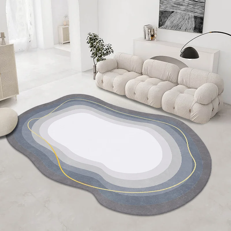 

Irregular Oval Shape Living Room Carpet Cute Ins Girl Room Mat Study Room Cloakroom Decor Rug Hallway Balcony Customize Carpet