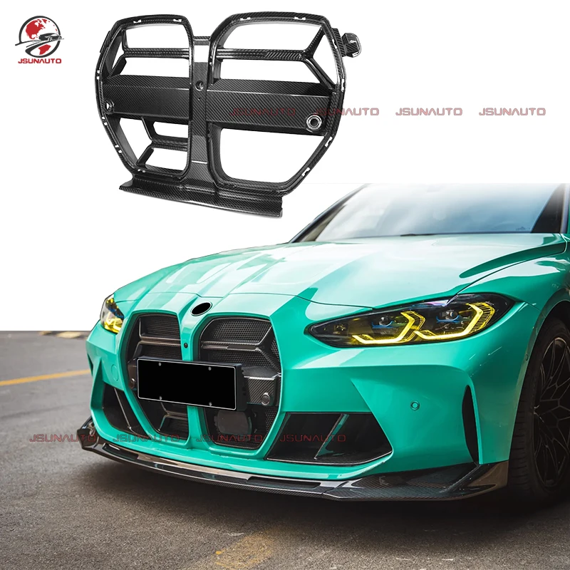 

Good Quality G82 M4 Retrofit CSL Style Dry Carbon Fiber Racing Grille Kit For 21-25 BMW M3 G80 G81 CS Grill Mesh