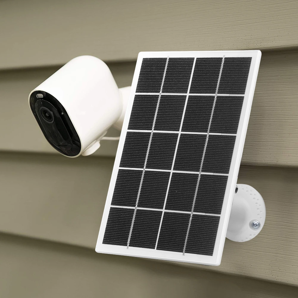 5V 10W Solar Charging Panel IP65 Waterproof Camera Solar Panel Charger 9.8Ft/3M Cable for Arlo Ultra/Ultra 2/Pro 5S/Pro 4/Pro 3