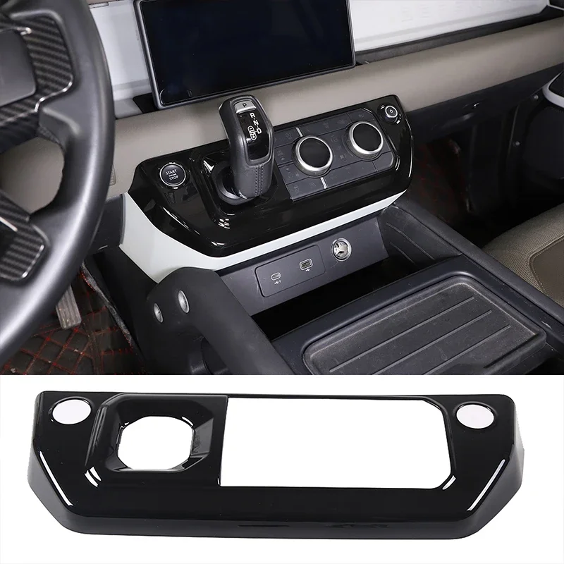 

1Pcs ABS For Land Rover Defender 90 110 2020-2024 Car center console gear shift gear air conditioner frame cover accessories