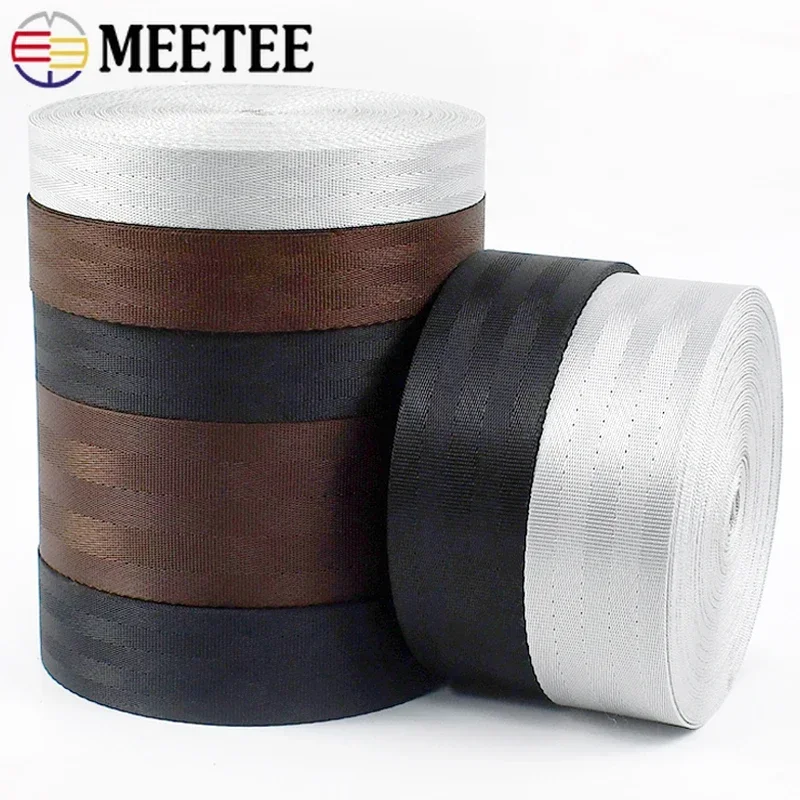 

5M Meetee 20-50mm Nylon Webbing for Bag Strap Decorative Ribbon Band Trimmings Belt Dog Collar Binding Tape Sewing Accessories