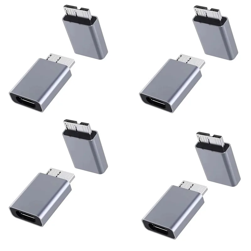 1/2/3/4/5/6Pcs Type C Female To Micro B USB3.0 Male Fast Adapter USB Micro B To Type-C