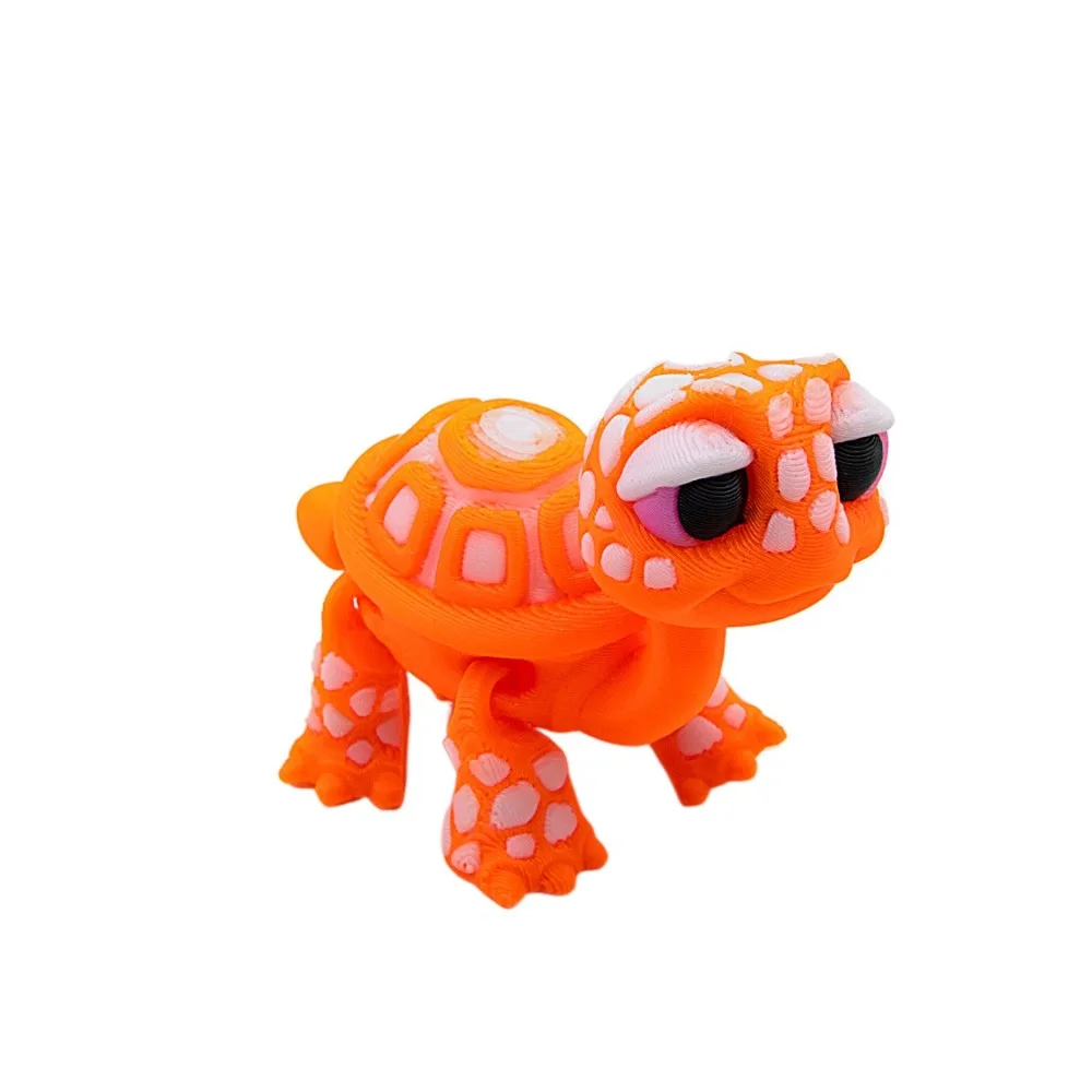 

Plastic 3D Printed Turtle Model Cartoon Exquisite Simulated Animal Model Movable Joints Desktop Decorations Holiday Gifts