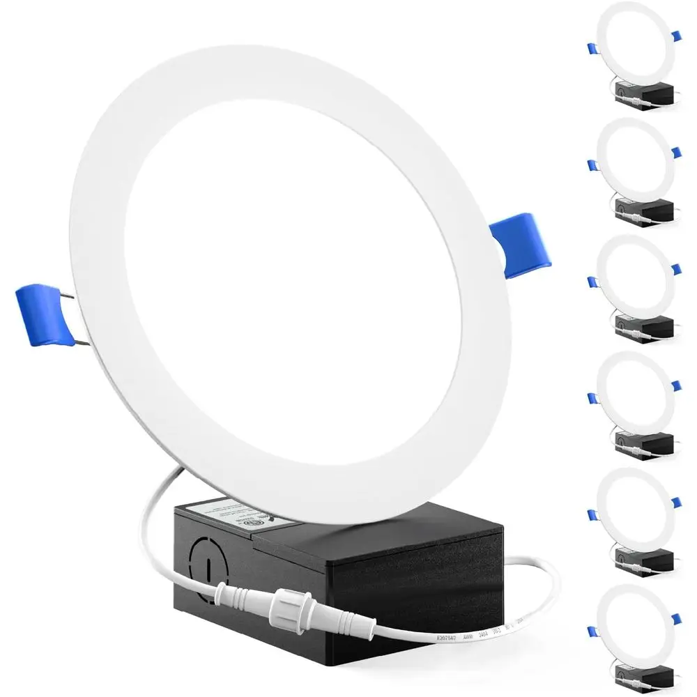 

Sunco 6 Pack Reced Lighting 6 Inch LED, CanlCeiling Lights Slim with Junction Box, 850 LM, 14W (100W Equivalent), 4000K Cool Whi
