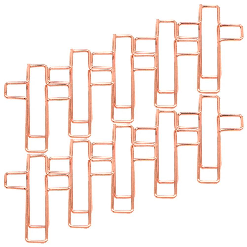 10 قطعة مقاطع الورق المتقاطعة مشابك الحروف المعدنية اللوازم المكتبية الملونة للمجلدات الكتب التقويمات دبابيس ورق كبيرة #5