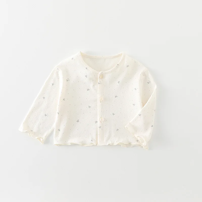 Baby Cardigan Summer Thin Jacket 2026 New Girls' Sunscreen Clothes Summer Baby Solid Color Air-conditioned Shirt Class A