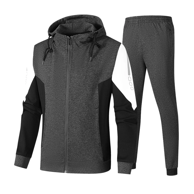 New Men's Sportswear Sets Casual Autumn Tracksuit Male Hooded Suit 2 Pieces Sweatshirt + Sweatpants Jogger Clothing