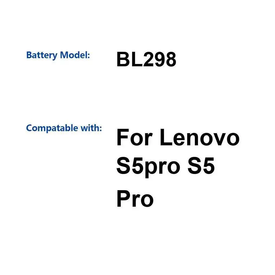 

BL298 Mobile Phone Battery 3500Mah Fast Charging For Lenovo S5 Pro