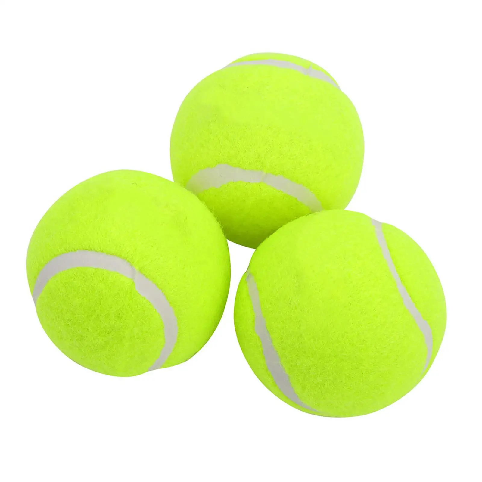 

3Pcs High Resilience Rubber Tennis Practice Balls for school Club Competitions and Training Exercises