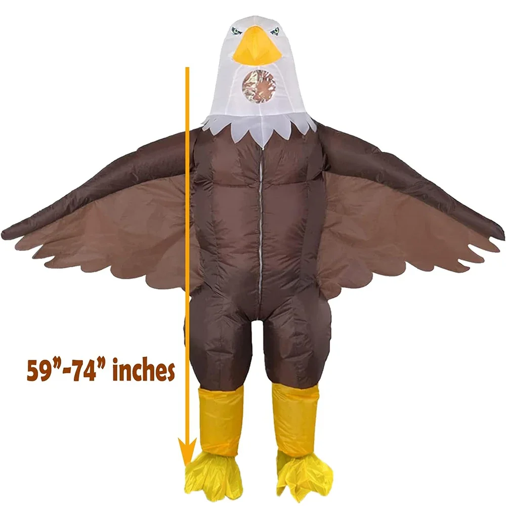 Inflatable Eagle Costume for Adult Blow Up Bald Eagle Halloween Costume Happy Independence Day Celebration Costume