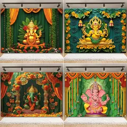 Indian Traditional Backdrop Photo Festival Party Candle Fireworks Mural Hindu Indian Wedding Holi Flower Anniversary Background