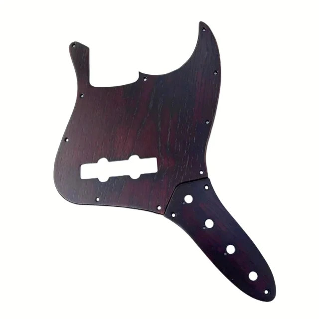 JB Jazz Bass Ailanthus wood 10 Holes 5 String  Guitar SSH Pickguard Pick Guard & control plates Scratch Plate parts