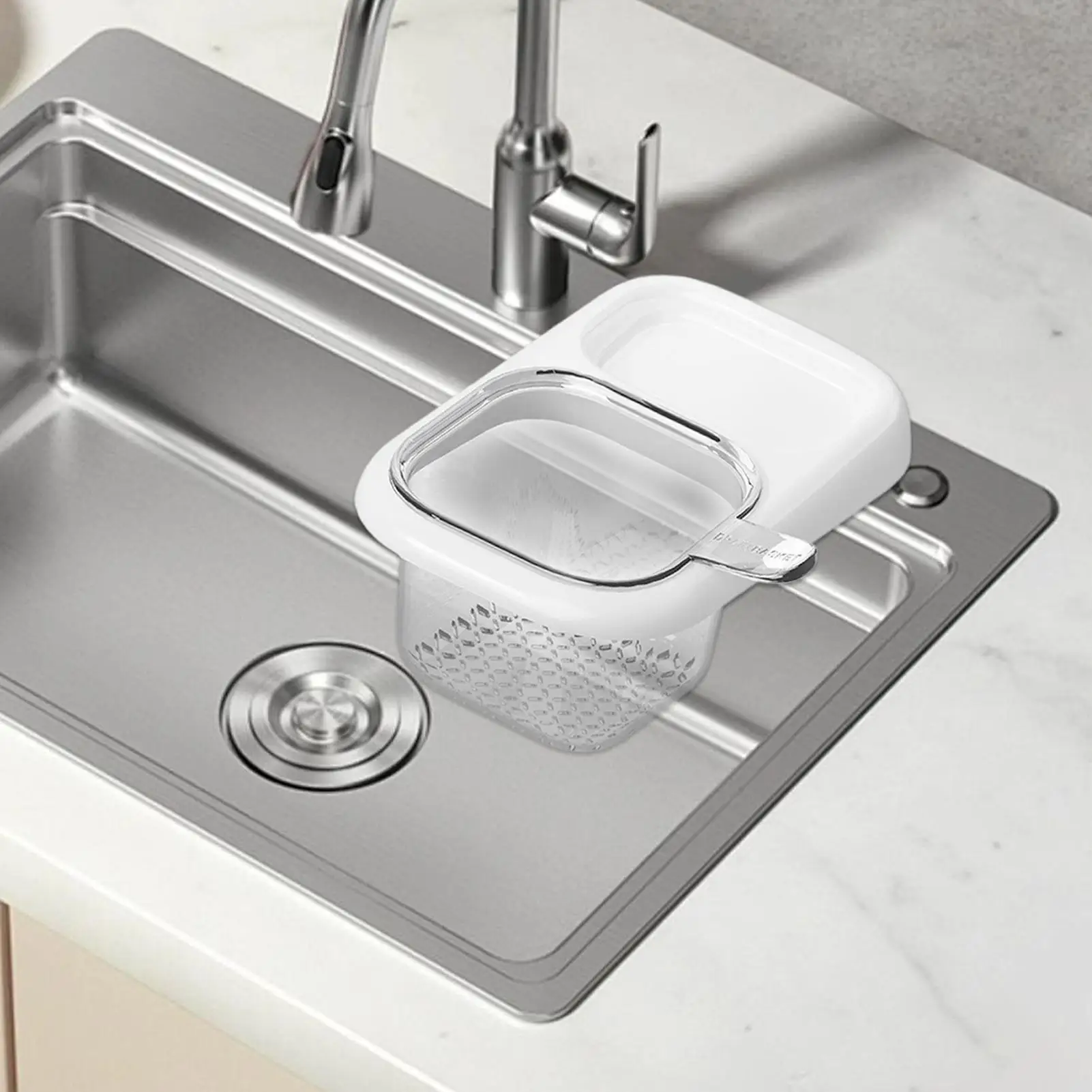 Sink Basket Suction Cup Drainer Fine Mesh Drain Basket Filter Sink Accessories For Waste Clog Prevention Home Apartment