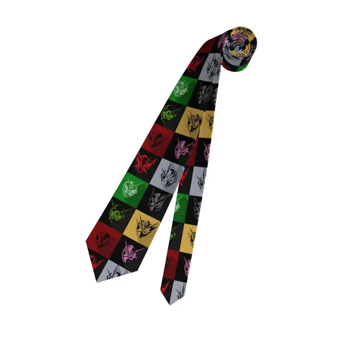 ربطة عنق ألعاب Manga K-Kamenes R-Rideres مخصصة للرجال ربطة عنق حفلات كلاسيكية شعبية من الحرير