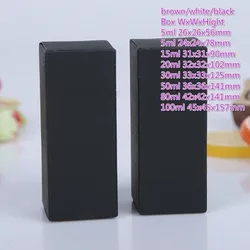 100 stks/partij 5 ml/15 ml/20 ml/30 ml/50 ml/80 ml/ 100ml Bruin/wit/zwart Kraftpapier geschenkdoos Lippenstift parfumflesje buis