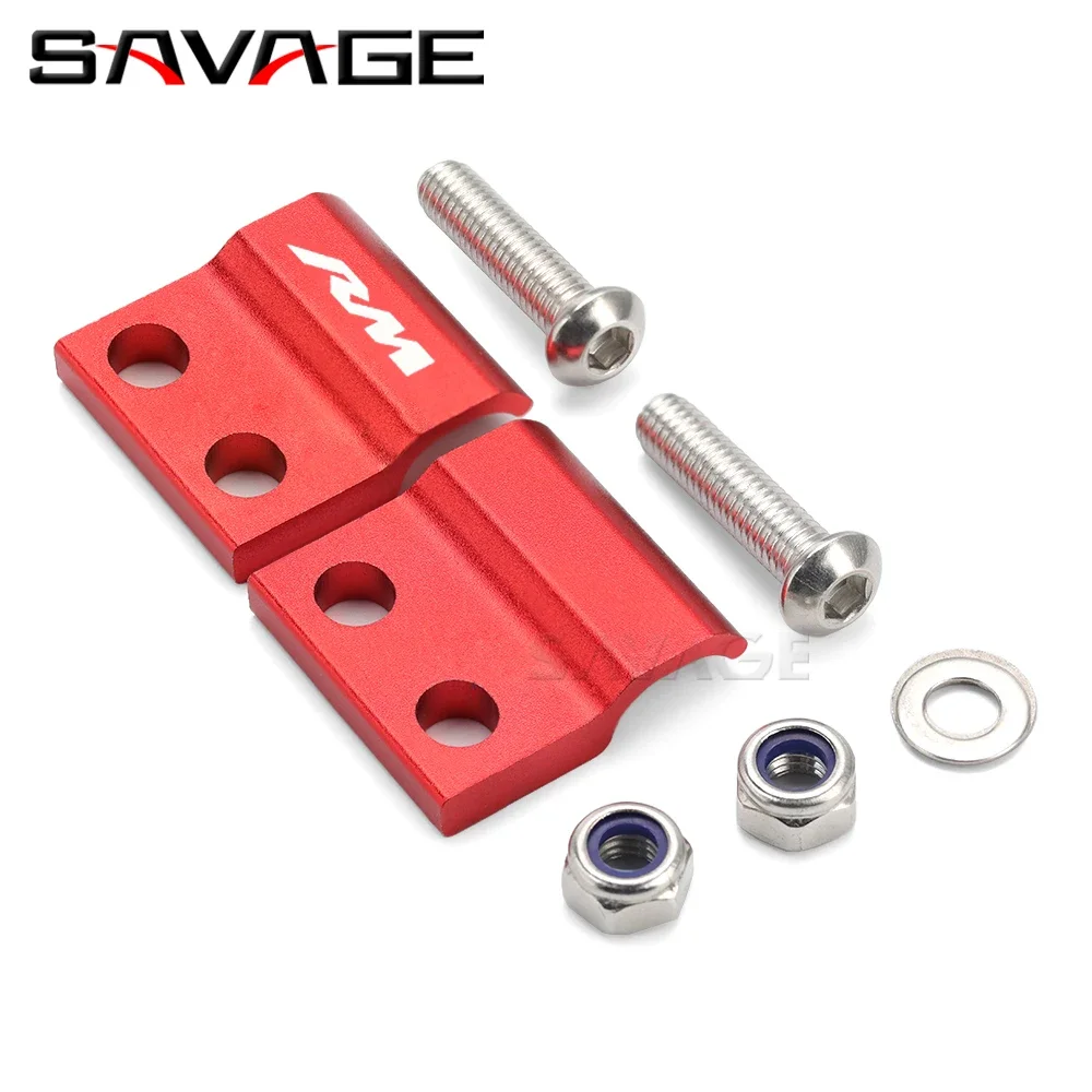 Motorcycle Front Brake Hose Clamp Holder Guide For Suzuki RM125 RM250 Aluminum Clamping Lines Parts Red RM 125 250 Accessories