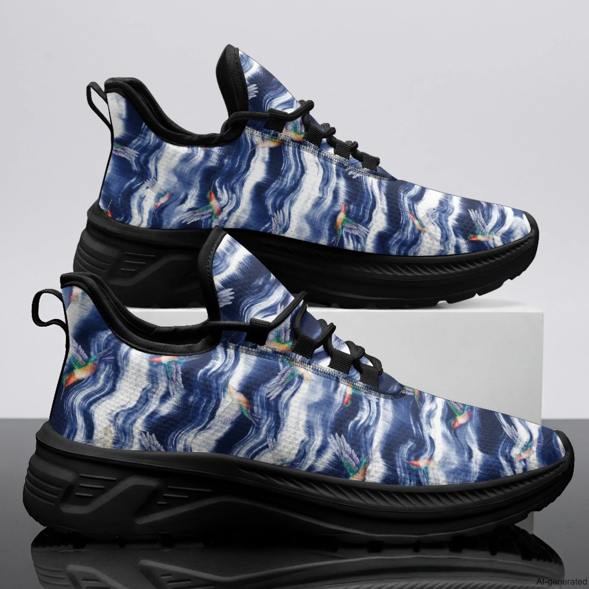XIXIRIMIDO Womens Walking Shoes Nurse Shoes Nurse Sneakers Tie-Dye Print Tenis Masculino De Corrida Barefoot Shoes 35-48