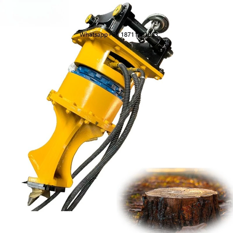 Durable Excavator Stump Cutter Root Milling Tree Grinder Auger Remover Farm Orchard Forest Machinery