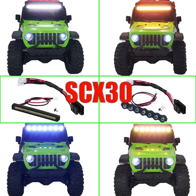 

Светодиодный желто-белый прожектор на крышу для радиоуправляемых моделей внедорожников 1/30 SCX30 Jeep Wrangler