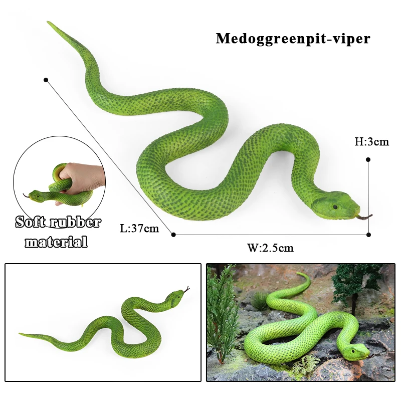 Oenux symulacja dzikie zwierzęta leśne figurki wąż kobra Python figurki postaci miękkie TPR jakość bezpieczeństwa zabawki dla dzieci prezent
