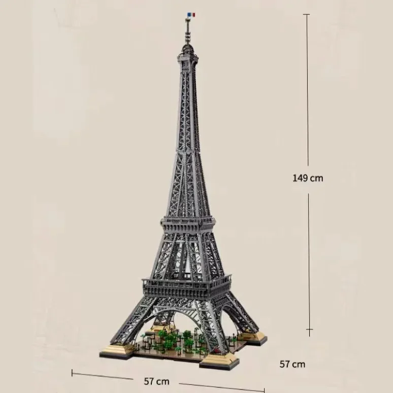 10001pcs Eiffel Tower Bulding Blocks 1.5m Compatible 10307 Tall Model Bricks Paris Architecture For Birthday Kids Gifts Toys