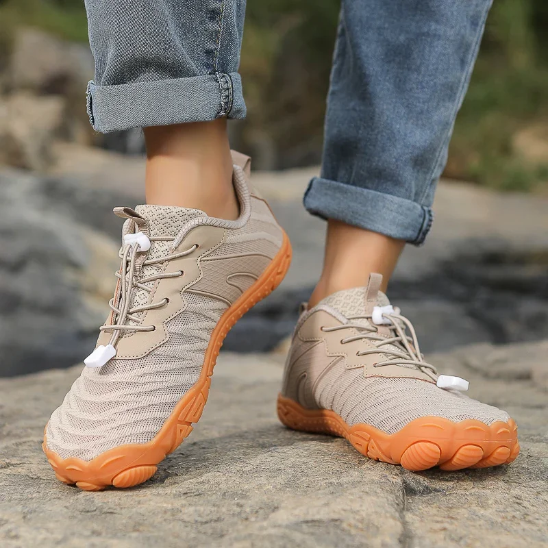 

Summer Unisex Wider Shoes Brand Flats Soft Zero Drop Sole Wider Toe Men Barefoot Shoes Outdoor Mesh Flat Men's Sneakers Big Size