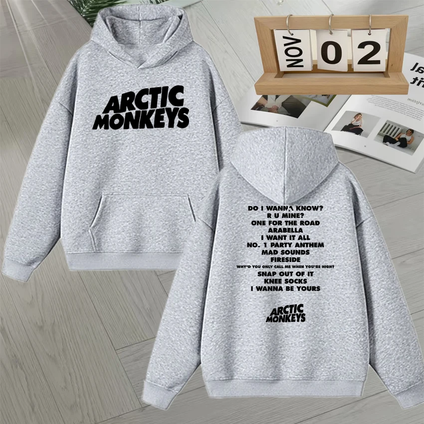 Hot Fashion Rock Band Arctic Monkeys Music Album Hoodies Men Women Long sleeve Fleece Autumn Winter Sweatshirt Unisex Pullover