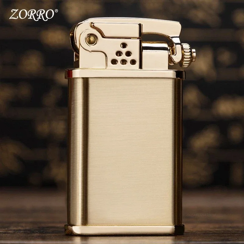 Zorro Personalized Catapult Windproof Metal Lighter Creative Retro Pure Copper Kerosene Lighter Cigarette  Lighter Men\'s Gift