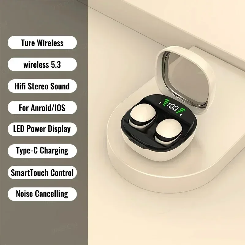 Mini Bluetooth 5.3 Earphones – Invisible Wireless Earbuds with HD Stereo Sound Sbf26dacdf9984232be80a89483f6072eq