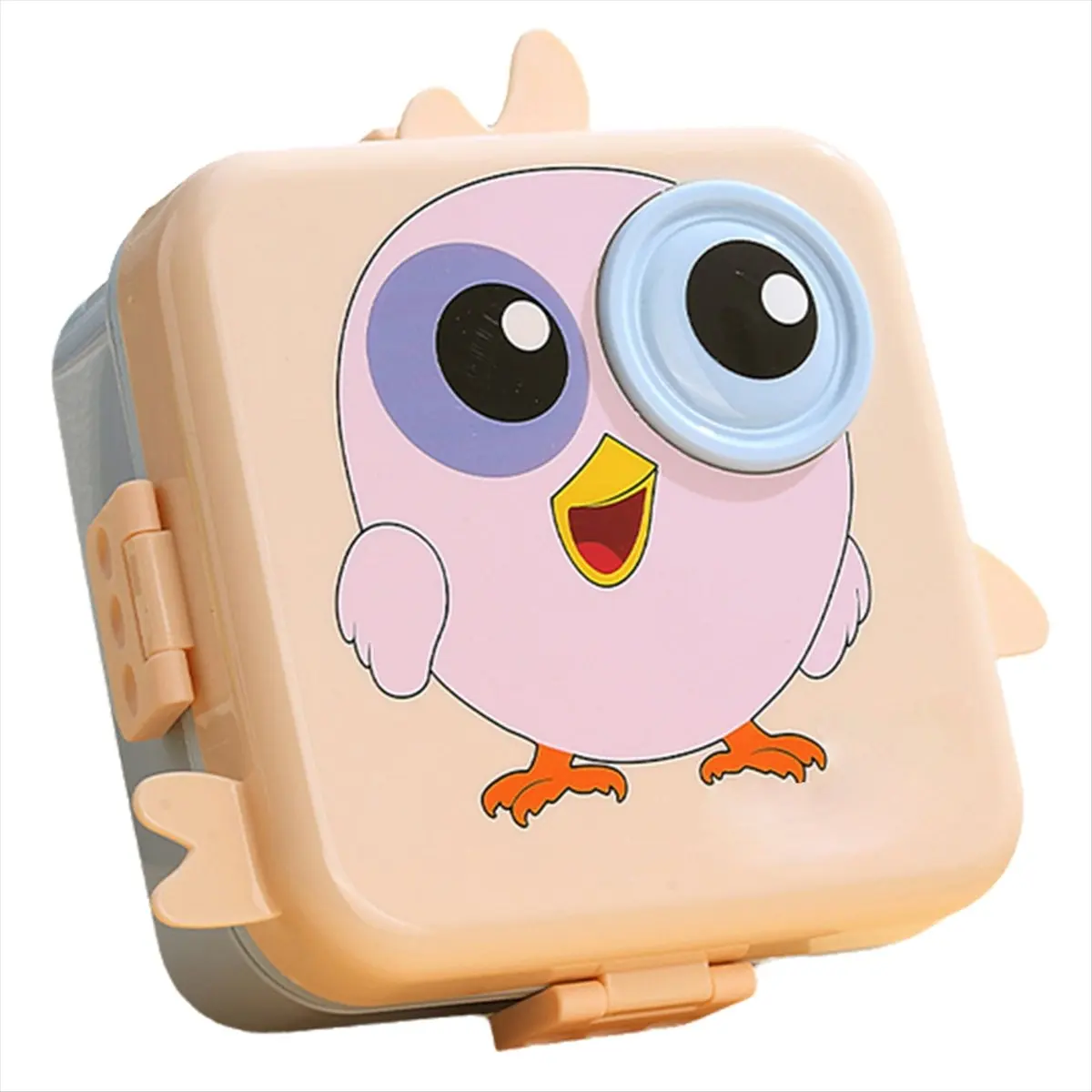ABCL Lunch Box with Cutlery and Seasoning Box Divider, Microwave Lunch Box, Leak-Proof Food Container Pink
