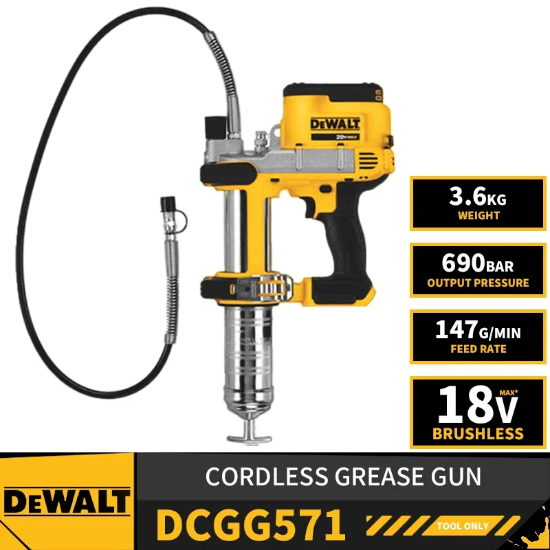 DEWALT DCGG571 18V Cordless Grease Gun Lithium Battery Power Tools