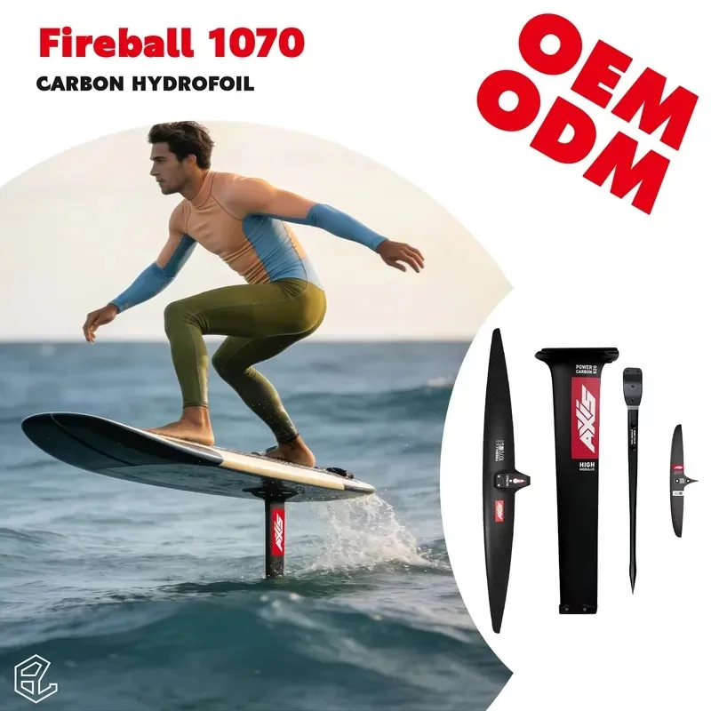 Fireball 1070 AXIS Foil Hydrofoil AXIS ULTRA High Mod Carbon Hydrofoil Wing Water Sports with AXIS HM Power Carbon Mast 75cm