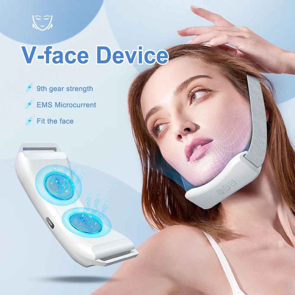 

EMS V-Face Beauty Device Intelligent Electric V- Face Shaping Massager Facial Lifting To Removing Double Chin Skin Tightening