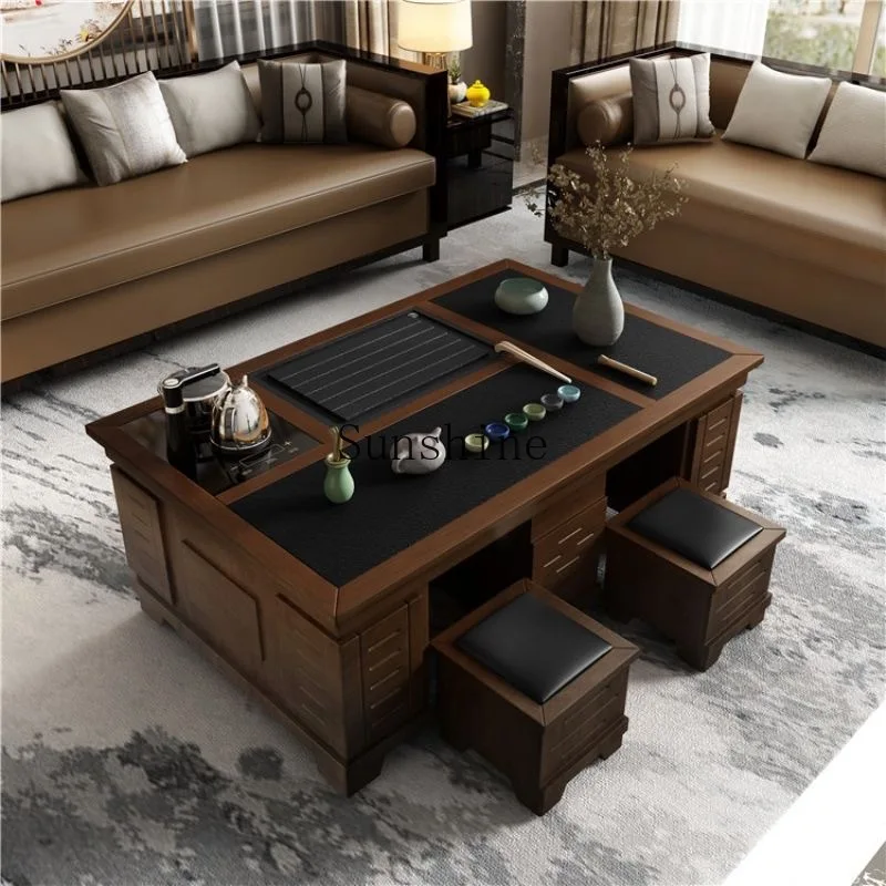 

TT living room home office tea table with kettle fire stone coffee table tea set