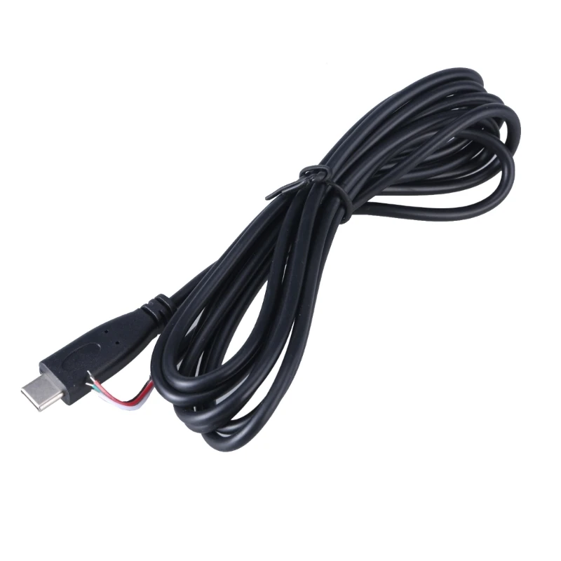 90 องศา/ตรงหัว USB C ถึง 4Pin Bare Wire ปลายเปิดสายไฟ, ประเภท C ชายปลั๊ก Pigtail Extension Cable Line