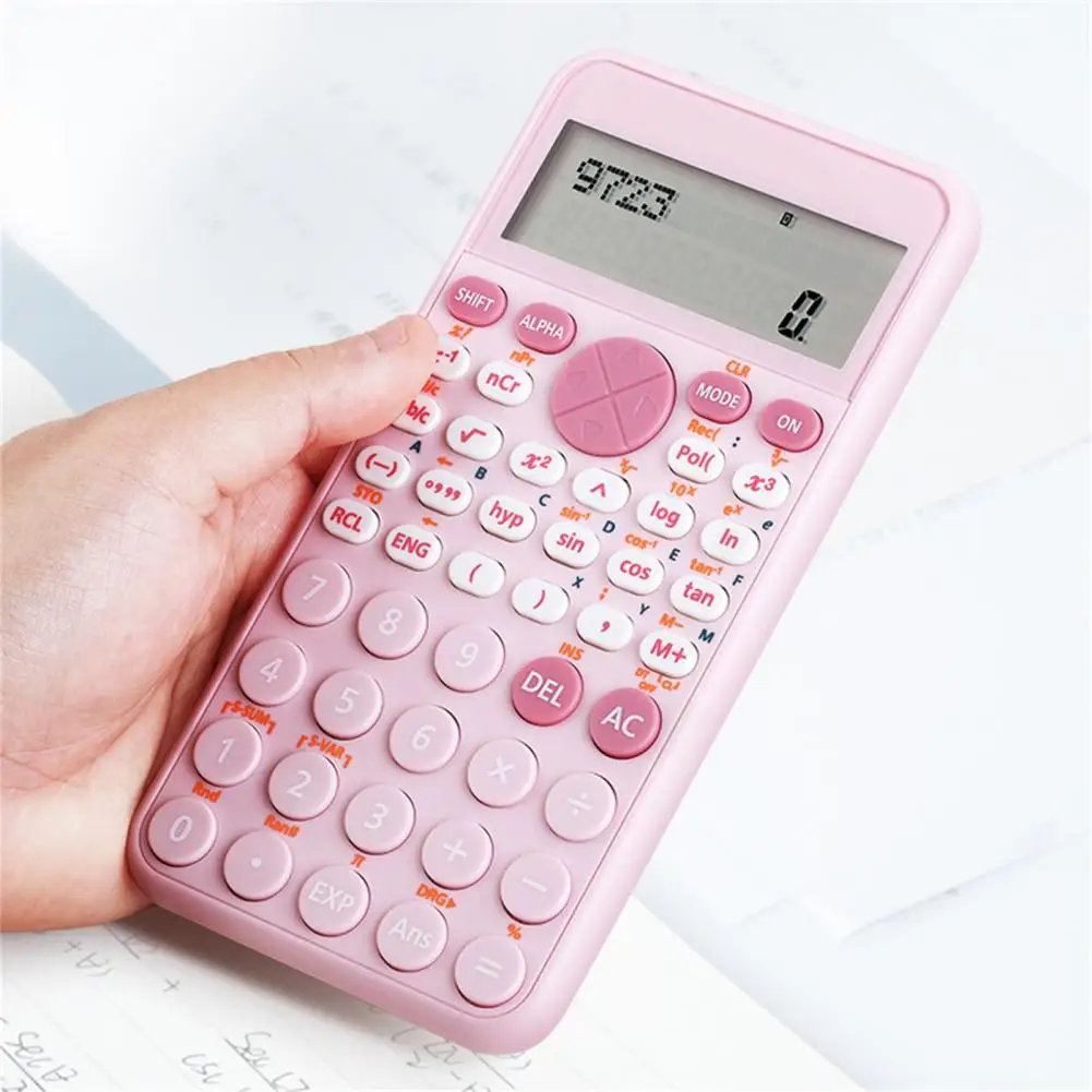 Useful LCD Screen Scientific Function Calculator 2-Line Display Financial Accounting Tool Calculator Arithmetic Calculator