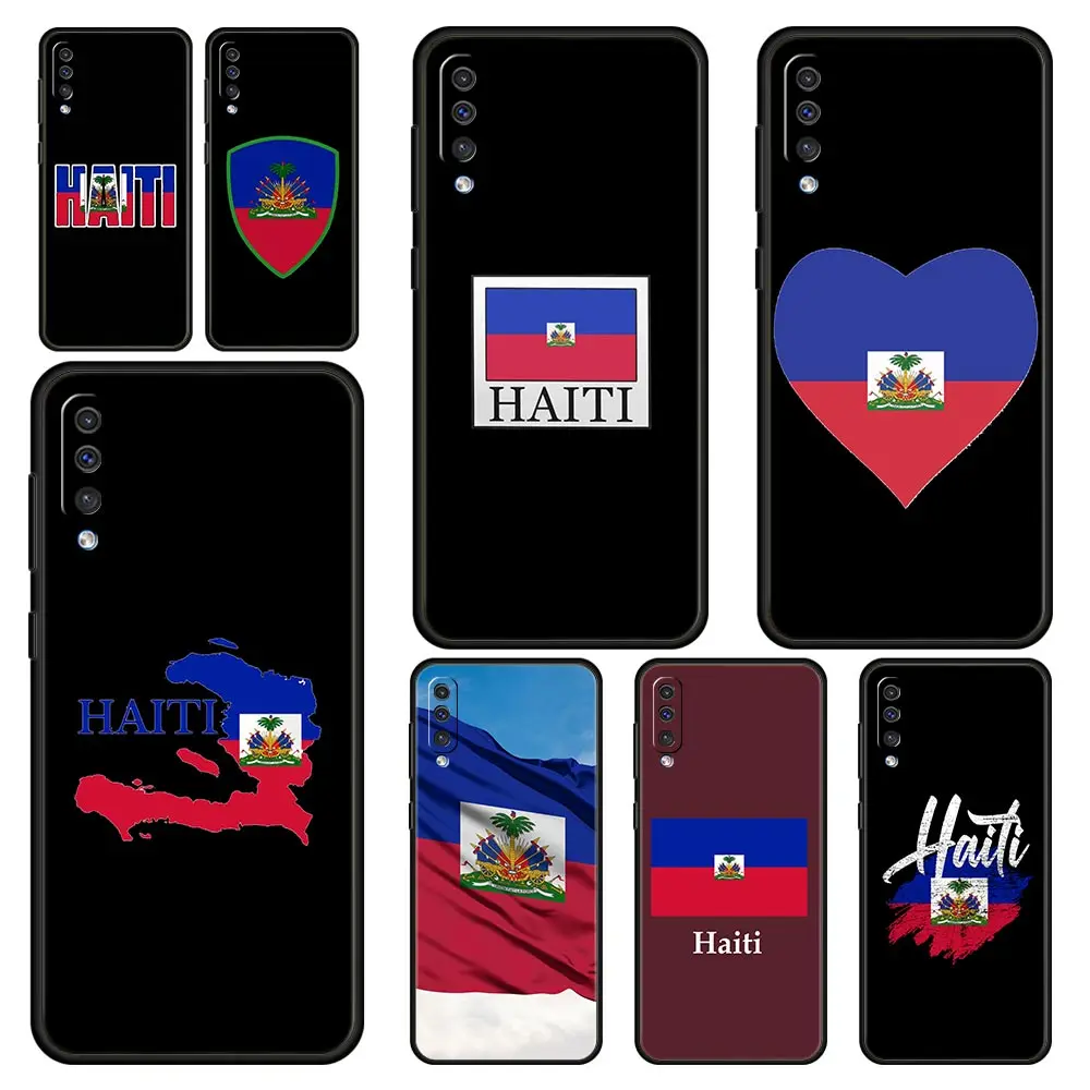 shipping Haiti Flag Phone Case For Samsung A24 A12 A14 A32 A50 A70 A20E A20S A10S A22 A30 A40 A34 A54 A42 A52 5G A02S A04s Cover