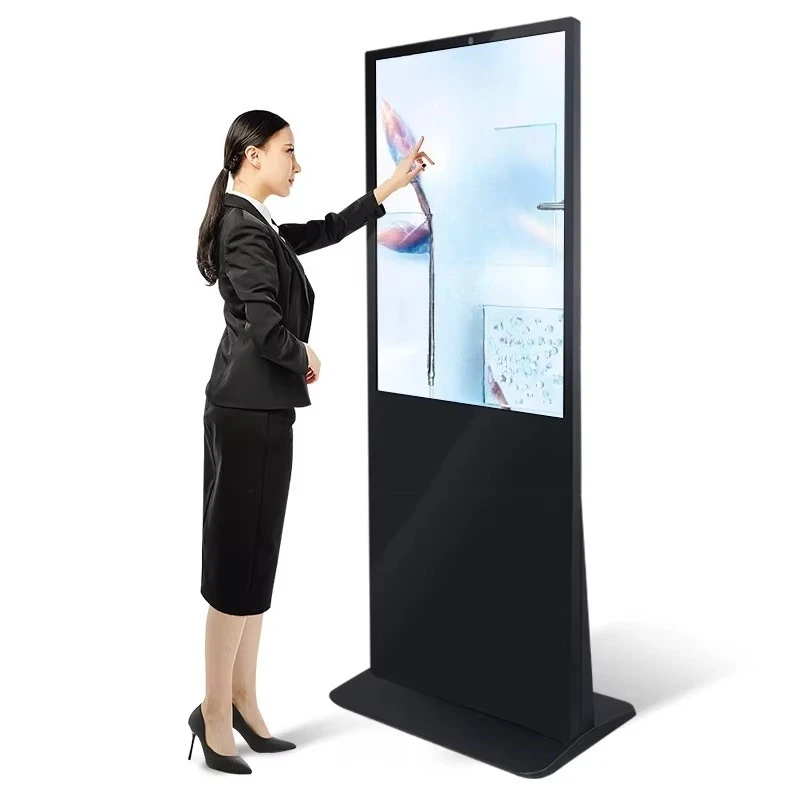 Remote control LCD advertising display interactive panel floor-to-ceiling touch screen digital signage kiosk