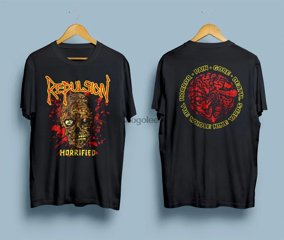 

Repulsion American Grindcore Band Horrified T-Shirt M-2XL