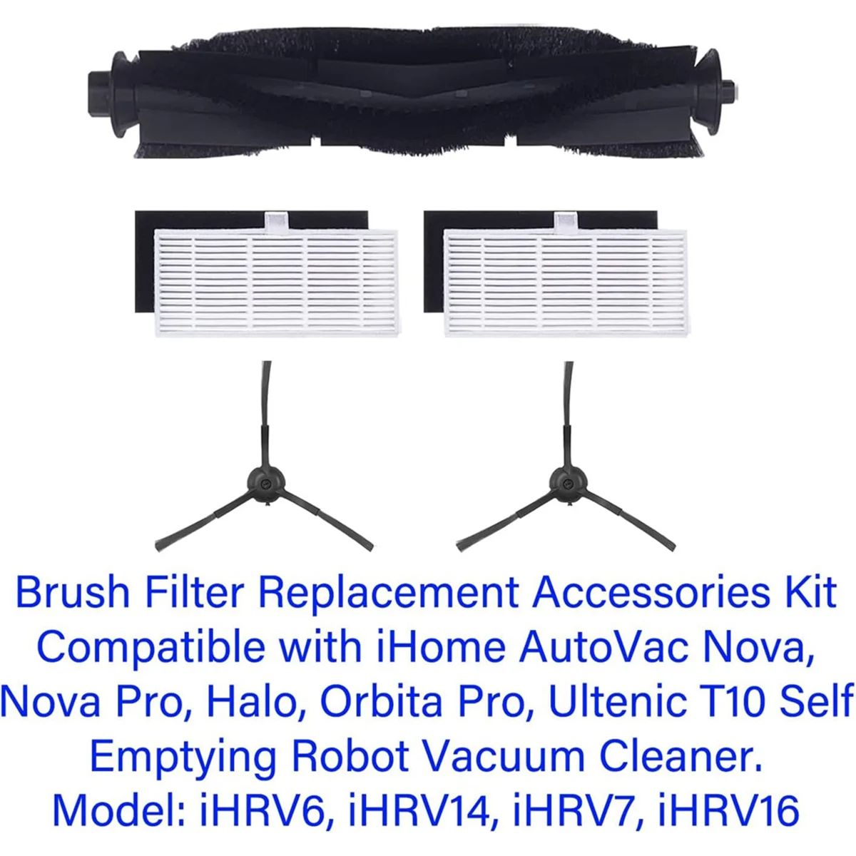 Сменные фильтры для кистей, набор аксессуаров для IHome AutoVac Nova, самопустой, робот-пылесос Ultenic T10