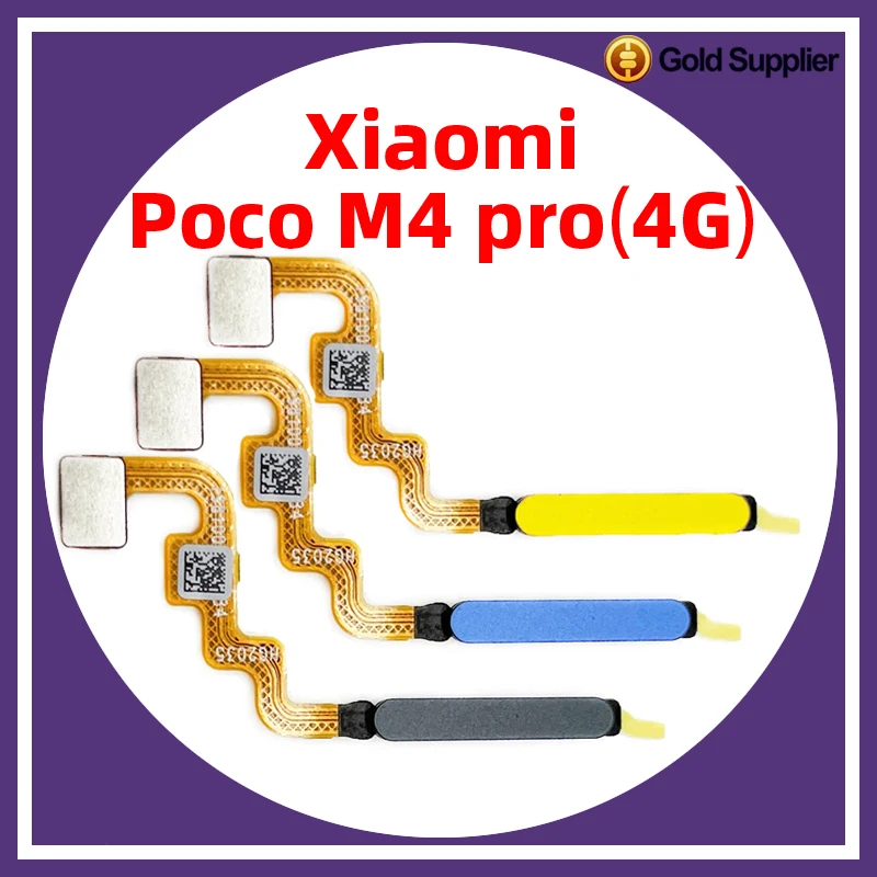 

Original For Xiaomi Poco M4 Pro 4g Fingerprint Sensor Scanner Touch ID Connect Motherboard home button Flex Cable